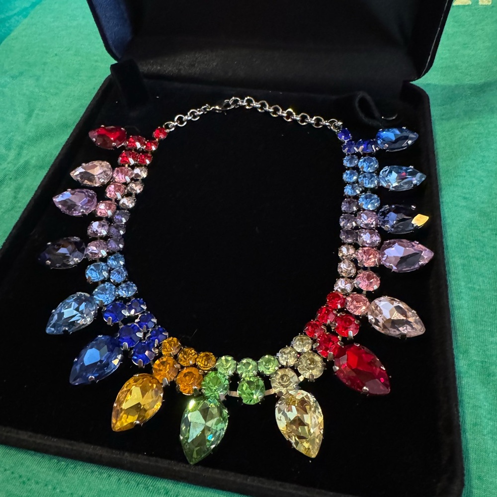 Elegant Rainbow Crystal Necklace